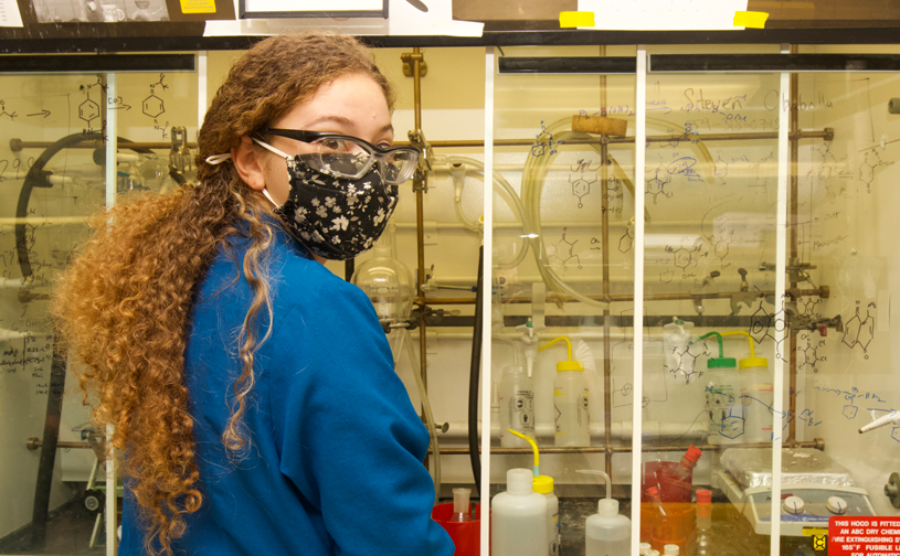 Allie Zito works in her lab
