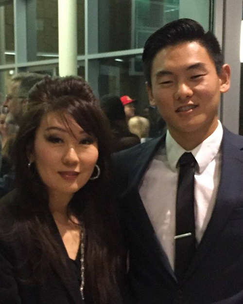 Joann Yang with son Justin